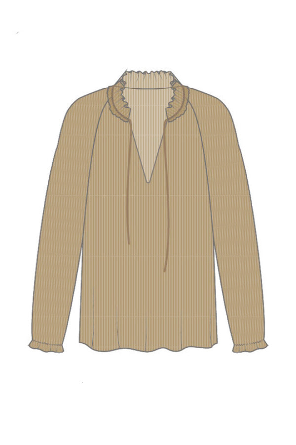 Shan Naomi Long sleeve sheer blouse